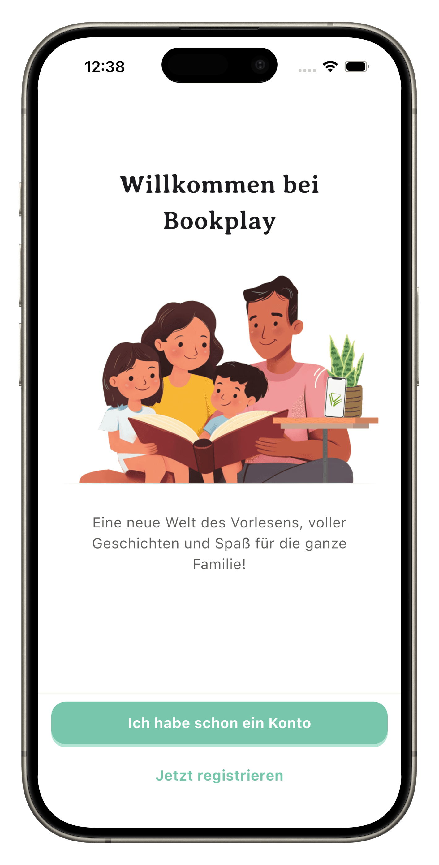 Startbildschirm der BookPlay App